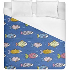 Sea Fish Blue Submarine Animals Duvet Cover (king Size) by Amaryn4rt