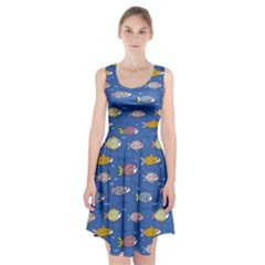 Sea Fish Blue Submarine Animals Racerback Midi Dress by Amaryn4rt