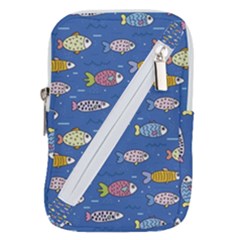 Sea Fish Blue Submarine Animals Belt Pouch Bag (small) by Amaryn4rt