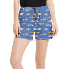 Sea Fish Blue Submarine Animals Women s Runner Shorts by Amaryn4rt