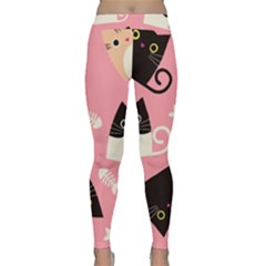 Cat Pattern Backgroundpet Classic Yoga Leggings by Amaryn4rt