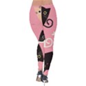 Cat Pattern Backgroundpet Velvet Leggings View2