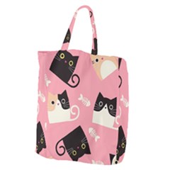 Cat Pattern Backgroundpet Giant Grocery Tote by Amaryn4rt