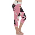 Cat Pattern Backgroundpet Lightweight Velour Capri Yoga Leggings View3