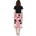 Cat Pattern Backgroundpet Frill Hi Low Chiffon Skirt View2