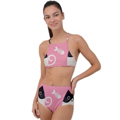 Cat Pattern Backgroundpet High Waist Tankini Set by Amaryn4rt