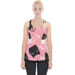 Cat Pattern Backgroundpet Piece Up Tank Top by Amaryn4rt