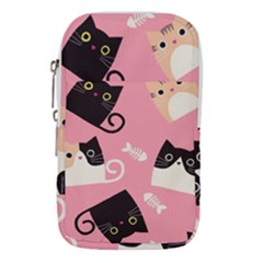 Cat Pattern Backgroundpet Waist Pouch (large) by Amaryn4rt