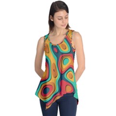 Paper Cut Abstract Pattern Sleeveless Tunic by Amaryn4rt