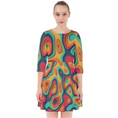 Paper Cut Abstract Pattern Smock Dress by Amaryn4rt