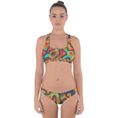 Paper Cut Abstract Pattern Cross Back Hipster Bikini Set by Amaryn4rt