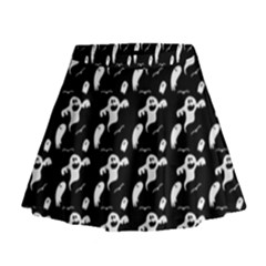 Halloween Background Ghost Pattern Mini Flare Skirt by Amaryn4rt