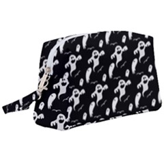 Halloween Background Ghost Pattern Wristlet Pouch Bag (large) by Amaryn4rt