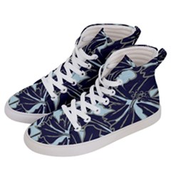 Floral Print Art Pattern Design Men s Hi-top Skate Sneakers by Amaryn4rt