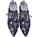 Floral Print Art Pattern Design Pointed Oxford Shoes View1