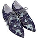 Floral Print Art Pattern Design Pointed Oxford Shoes View3