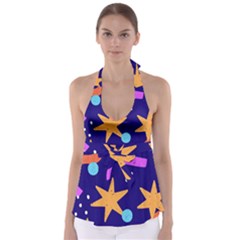 Star Abstract Pattern Wallpaper Babydoll Tankini Top by Amaryn4rt