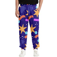 Star Abstract Pattern Wallpaper Men s Elastic Waist Pants by Amaryn4rt