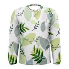 Leaves Foliage Pattern Abstract Men s Long Sleeve Tee by Amaryn4rt