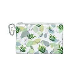 Leaves Foliage Pattern Abstract Canvas Cosmetic Bag (small) by Amaryn4rt