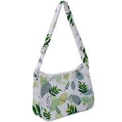 Leaves Foliage Pattern Abstract Zip Up Shoulder Bag by Amaryn4rt