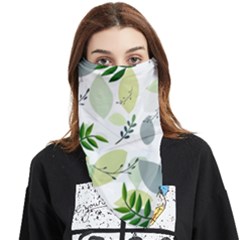 Leaves Foliage Pattern Abstract Face Covering Bandana (triangle) by Amaryn4rt