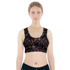 Coffee Watercolor Background Sports Bra With Pocket by Amaryn4rt