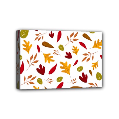 Leaves Fall Autum Colors Season Mini Canvas 6  X 4  (stretched) by Amaryn4rt