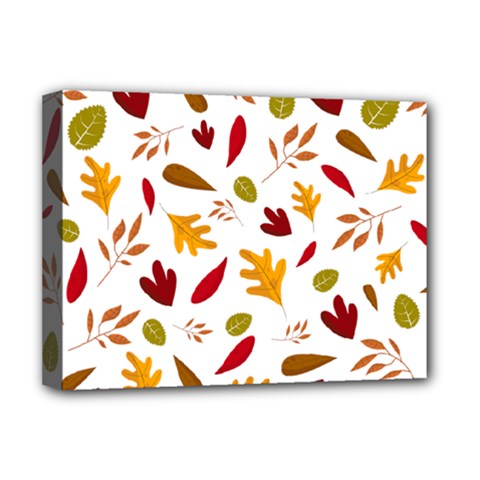 Leaves Fall Autum Colors Season Deluxe Canvas 16  X 12  (stretched)  by Amaryn4rt