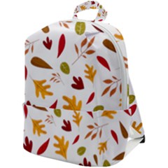 Leaves Fall Autum Colors Season Zip Up Backpack by Amaryn4rt