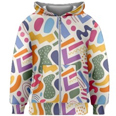 Abstract Pattern Background Kids  Zipper Hoodie Without Drawstring