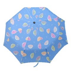 Seashell Clam Pattern Art Design Folding Umbrellas by Amaryn4rt