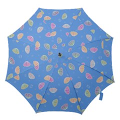 Seashell Clam Pattern Art Design Hook Handle Umbrellas (large) by Amaryn4rt