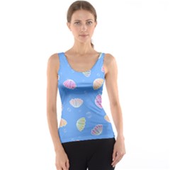 Seashell Clam Pattern Art Design Tank Top by Amaryn4rt