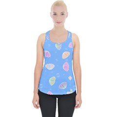 Seashell Clam Pattern Art Design Piece Up Tank Top by Amaryn4rt