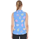 Seashell Clam Pattern Art Design Mock Neck Shell Top View2