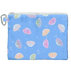 Seashell Clam Pattern Art Design Canvas Cosmetic Bag (xxl) by Amaryn4rt