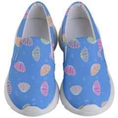 Seashell Clam Pattern Art Design Kids Lightweight Slip Ons by Amaryn4rt