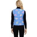 Seashell Clam Pattern Art Design Women s Short Button Up Puffer Vest View2