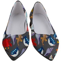 Sea Animals Pattern Wallpaper Fish Women s Block Heels  by Amaryn4rt