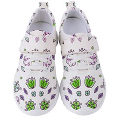 Floral Art Design Pattern Drawing Women s Velcro Strap Shoes by Amaryn4rt