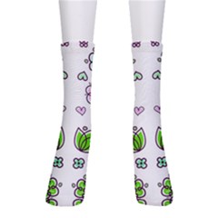 Floral Art Design Pattern Drawing Crew Socks by Amaryn4rt