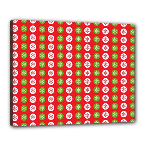 Festive Pattern Christmas Holiday Canvas 20  X 16  (stretched) by Amaryn4rt