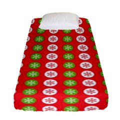 Festive Pattern Christmas Holiday Fitted Sheet (single Size) by Amaryn4rt