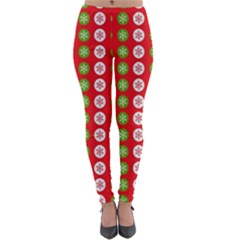 Festive Pattern Christmas Holiday Lightweight Velour Leggings by Amaryn4rt