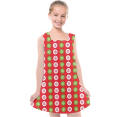 Festive Pattern Christmas Holiday Kids  Cross Back Dress by Amaryn4rt