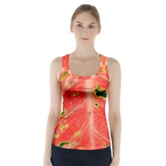 Aglonema Leaf Plant Pattern Flora Racer Back Sports Top by Amaryn4rt