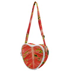 Aglonema Leaf Plant Pattern Flora Heart Shoulder Bag by Amaryn4rt