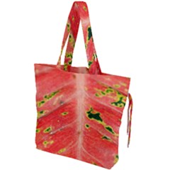 Aglonema Leaf Plant Pattern Flora Drawstring Tote Bag by Amaryn4rt