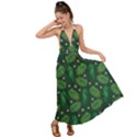 Leaves Snowflake Pattern Holiday Backless Maxi Beach Dress View1